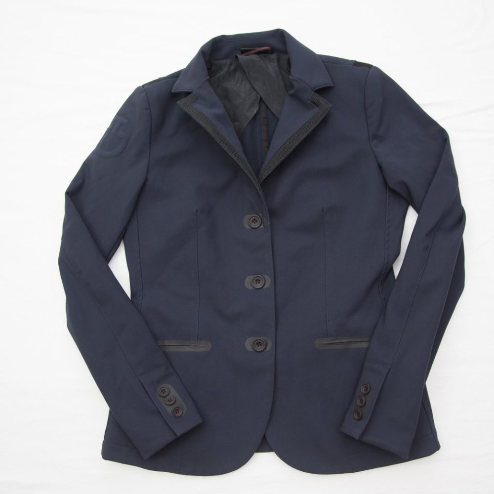 Cavalleria Toscana GP equestrian riding show jacket blazer navy blue US UK 12